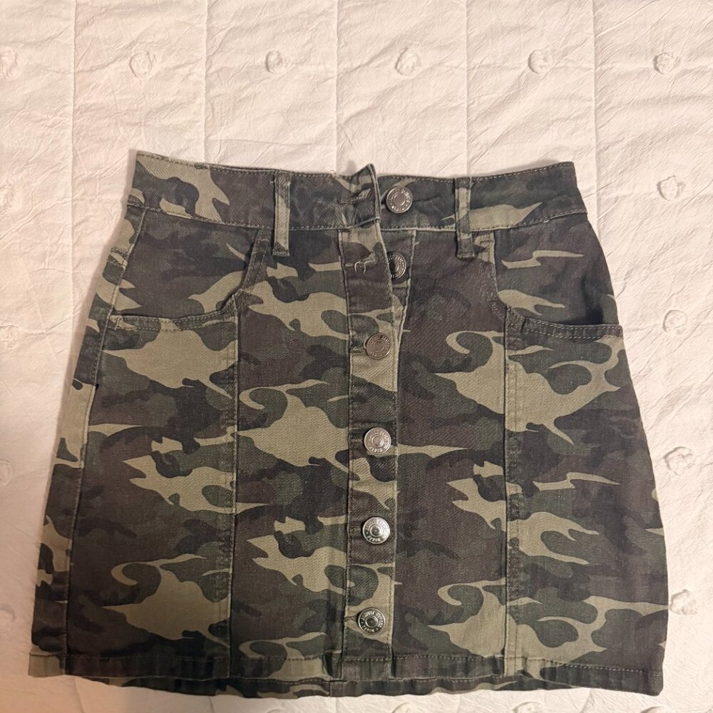 Camo Almost Famous Mini Skirt